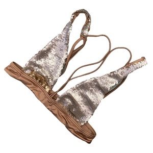 Beach Bunny Sequin Bikini Top and bottom